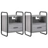 vidaXL Hanging Bedside Cabinet 2 pcs Grey Sonoma 40 x 30 x 50 cm