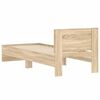 vidaXL Bed Frame without Mattress with Headboard Sonoma Oak 75x190 cm Small Single