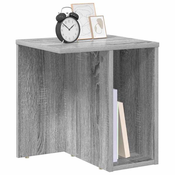 vidaXL End Table Grey Sonoma 37 x 32 x 40 cm Engineered Wood