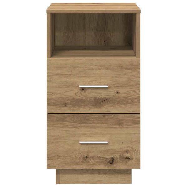 vidaXL Bedside Cabinet with 2 Drawers Artisan Oak 36x36x68 cm