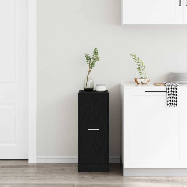 vidaXL Apothecary Cabinet Black oak 30 x 41 x 77.5 cm Engineered wood