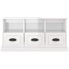 vidaXL TV Cabinet High Gloss White 100x35x50 cm Engineered Wood