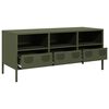 vidaXL TV Cabinet Olive Green 101.5x39x43.5 cm Cold-rolled Steel