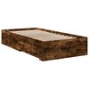 vidaXL Bed Frame with Drawers without Mattress Smoked Oak 90x200 cm