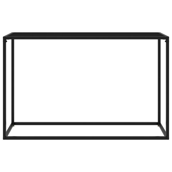 vidaXL Console Table Black 120x35x75 cm Tempered Glass
