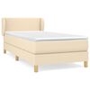 vidaXL Box Spring Bed with Mattress Cream 80x200 cm Fabric