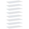 vidaXL Bookshelf Boards 8 pcs High Gloss White 80x40x1.5 cm