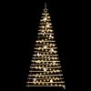vidaXL Christmas Tree with 130 LEDs Natural 210 cm Solid Ash wood