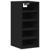 vidaXL Shoe Cabinet Black 31.5x35x70 cm Engineered Wood
