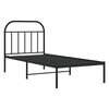 vidaXL Metal Bed Frame without Mattress with Headboard Black 90x200cm