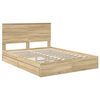 vidaXL Storage Bed with Drawer Sonoma Oak 150 x 200 cm Engineered Wood