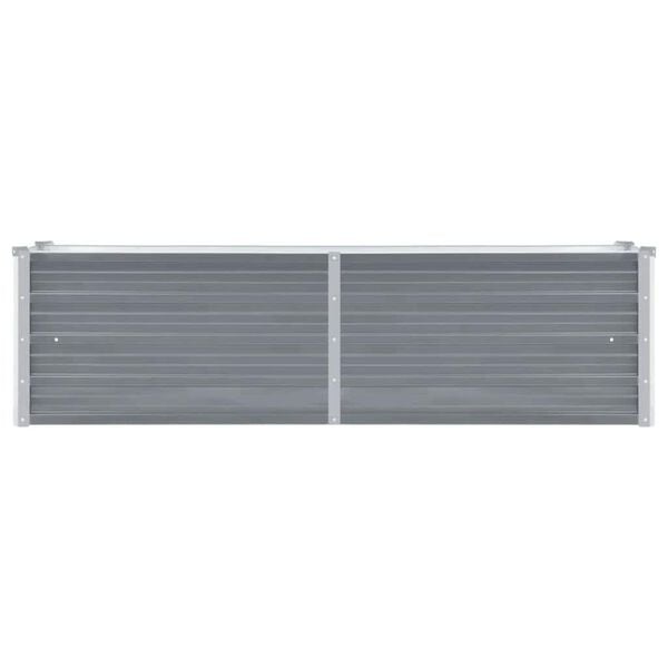 vidaXL Garden Raised Bed Galvanised Steel 160x40x45 cm Grey