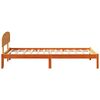 vidaXL Bed Frame with Headboard Wax Brown 90 x 200 cm Solid Pine Wood