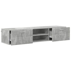 vidaXL Wooden Cabinet Concrete Grey 150 x 39 x 30 cm Engineered Wood