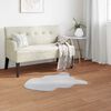 vidaXL Faux Rabbit Fur Rug Olite Grey 50 x 80 cm Polyester