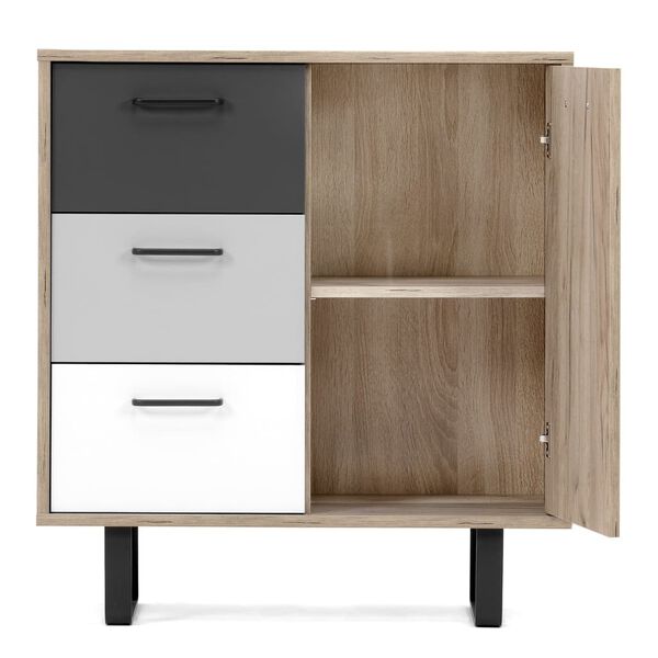 Finori Chest of Drawers Orlando 1 Grey and Craft Oak