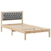 vidaXL Bed Frame Light Grey 100 x 200 cm Solid Pine Wood