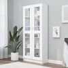 vidaXL Vitrine Cabinet White 82.5x30.5x185 cm Engineered Wood