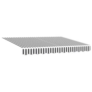 vidaXL Awning Replacement Fabric Anthracite and White 330 x 195 cm