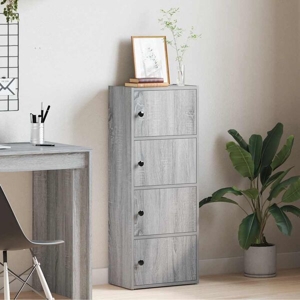 vidaXL Bookcase Grey Sonoma 40x24x102 cm Engineered Wood
