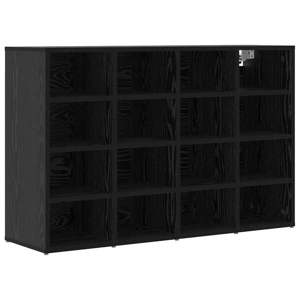 vidaXL Shoe Cabinet Black Oak 103 x 30 x 67 cm Engineered Wood