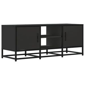 vidaXL TV Cabinet Black 100x35x41 cm Engineered Wood and Metal