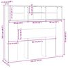 vidaXL Headboard Cabinet Grey Sonoma 120x19x103.5 cm
