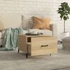 vidaXL Coffee Table with Metal Legs 2 pcs Sonoma Oak 50x50x40 cm