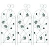 vidaXL Garden Fence 3 pcs Green 112 x 39.5 cm Steel