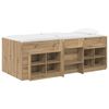 vidaXL Loft Bed Frame with Cabinet 3 pcs Artisan Oak Engineered Wood