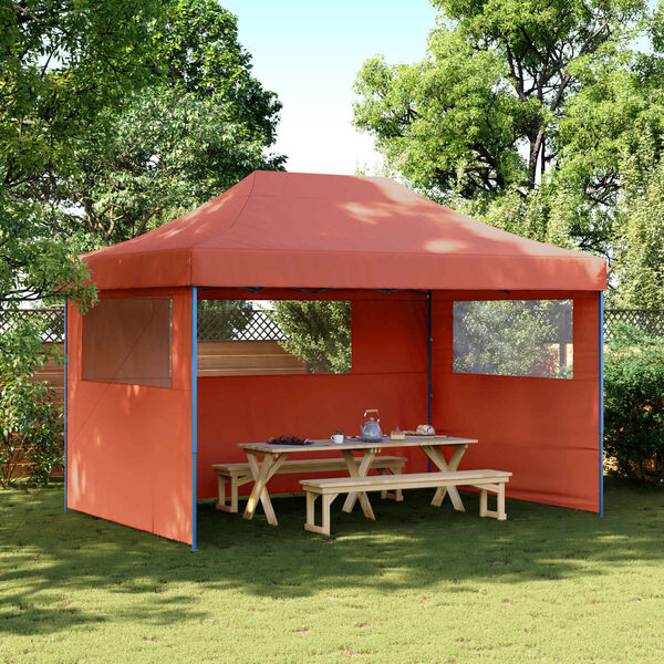 vidaXL Party Tent Folding Terracotta 279 x 410 x 315 cm Oxford Fabric