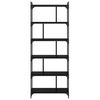 vidaXL Bookcase Black oak 76 x 32 x 192 cm Engineered wood