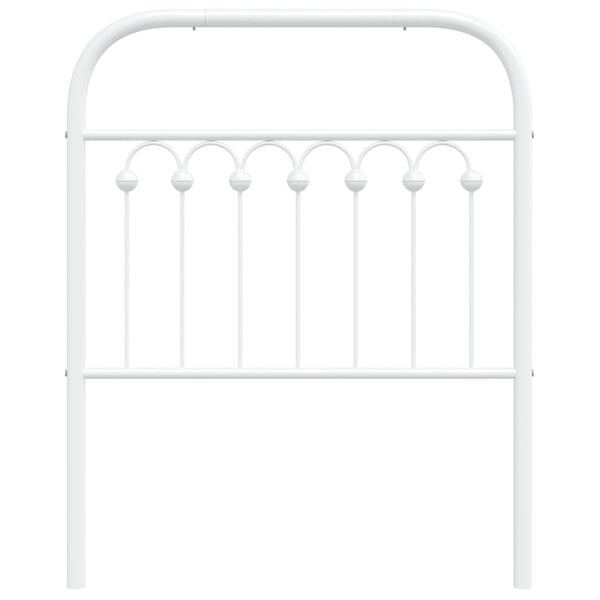 vidaXL Metal Replace Headboard White 75 cm