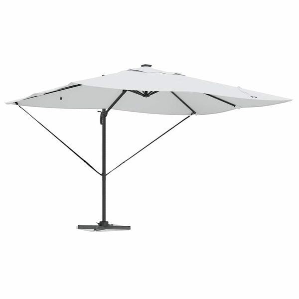 vidaXL Cantilever Roma Parasol Beige and Black 352 x 251 x 265 cm