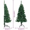 vidaXL Corner Artificial Christmas Tree Green 150 cm PVC and Metal