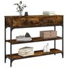 vidaXL Console Table Smoked Oak 100x25x75 cm Engineered Wood