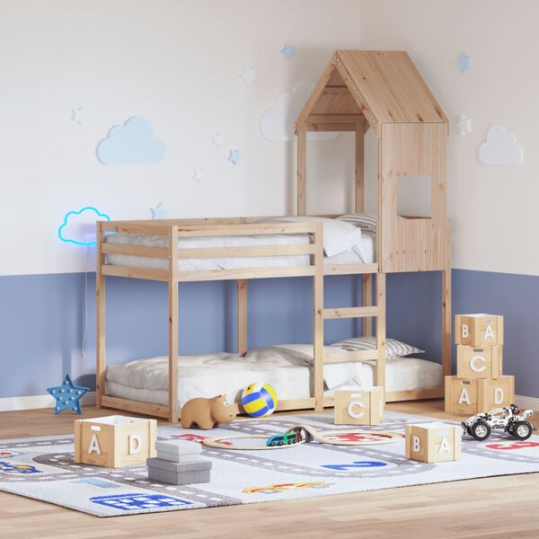 vidaXL Kids' Bed Roof 55x99x139.5 cm Solid Wood Pine