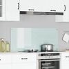vidaXL Kitchen Backsplash White 120 x 50 cm Tempered Glass