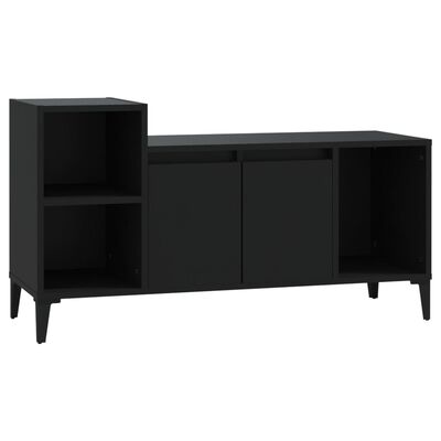 vidaXL TV Cabinet Black 100x35x55 cm Engineered Wood