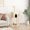 vidaXL Cat Tree with Sisal Scratching Posts Cream 122 cm