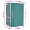 vidaXL Wall-mounted Garden Shed Green 118x100x178 cm Galvanised Steel