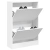 vidaXL Shoe Cabinet White 60x21x87.5 cm Engineered Wood