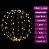 vidaXL Ball with 192 LEDs 2 pcs Warm white 40 x 40 x 43.5 cm Metal