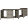 vidaXL Storage Shelves for Hot Tub 2 pcs Grey Poly Rattan