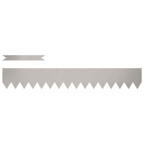 vidaXL Lawn Edging 10 pcs Brown 100 x 0.05 x 15 cm Weathering Steel