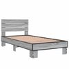 vidaXL Bed Frame without Mattress Grey Sonoma 75x190 cm Small Single