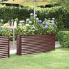 vidaXL Garden Raised Bed Galvanised Steel 152x40x68 cm Brown