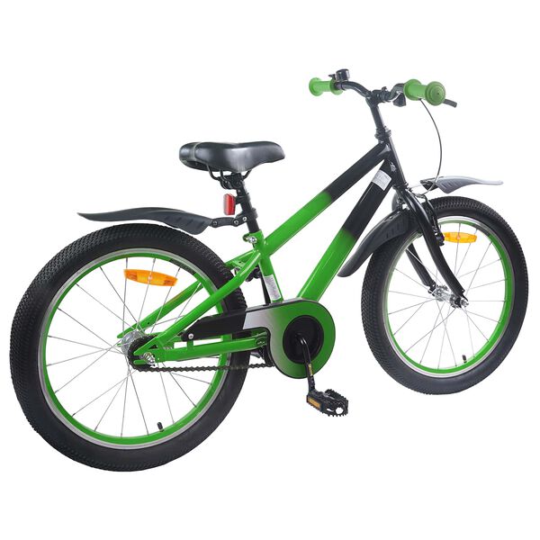 vidaXL Kids Bike 18'' for 5-7 Years Old Green Black