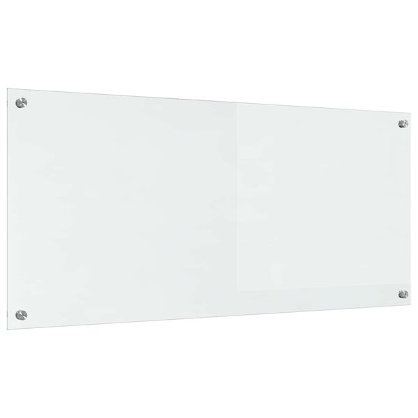vidaXL Kitchen Backsplash Transparent 110 x 50 x 0.6 cm Tempered Glass