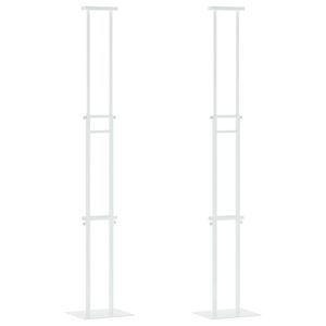 vidaXL Trade Show Displays 2 pcs White 30 x 23.5 x 210 cm Steel
